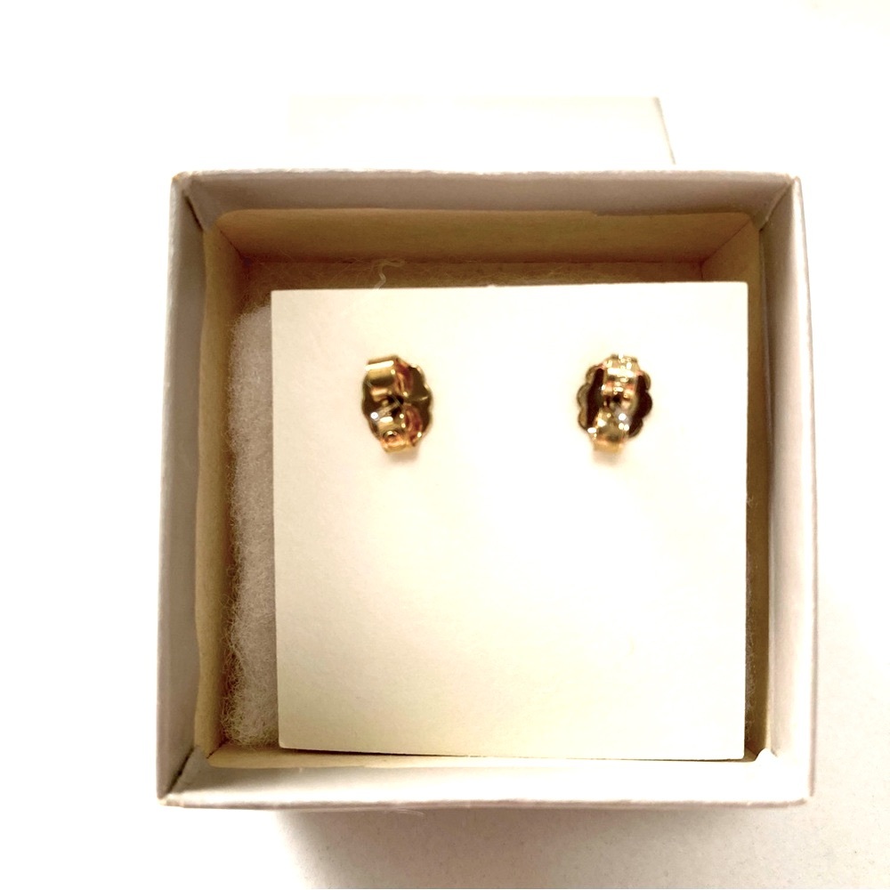 Avon Pearl, Rhinestone, Gold tone stud Earrings with box. Vintage - Picture 4 of 6